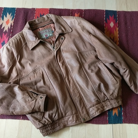 Mirage Other - Men's Vintage Mirage Leather Bomber Jacket